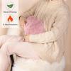 imageHomeTop Premium Classic Rubber Hot Water Bottle and Luxurious Faux Fur Plush Fleece Cover wPom Pom Decor BeigePink