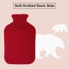 imageHomeTop Large 2 Liter Soft Knit Elegant Polar Bear Hot Water Bottle Cover  ONLY CoverWine