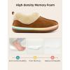 imageHomeTop Womens Closedback Slippers Faux Wool Warm Nonslip Outdoor Indoor House Shoes with Fuzzy CollarChestnut