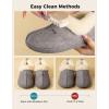 imageHomeTop Womens Closedback Slippers Faux Wool Warm Nonslip Outdoor Indoor House Shoes with Fuzzy CollarDark Gray