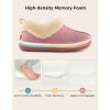 imageHomeTop Womens Closedback Slippers Faux Wool Warm Nonslip Outdoor Indoor House Shoes with Fuzzy CollarPuce Pink
