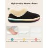imageHomeTop Womens Closedback Slippers Faux Wool Warm Nonslip Outdoor Indoor House Shoes with Fuzzy CollarTimeless Black