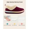 imageHomeTop Womens Closedback Slippers Faux Wool Warm Nonslip Outdoor Indoor House Shoes with Fuzzy CollarWine Red