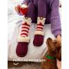 imageHomeTop Womens Closedback Slippers Faux Wool Warm Nonslip Outdoor Indoor House Shoes with Fuzzy CollarWine Red