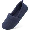 imageHomeTop Womens Comfy Loafer Slippers Lightweight Memory Foam Nonslip Indoor House ShoesNavy Blue