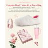 image:imageHomeTop Womens Fuzzy Curly Fur Memory Foam Loafer Slippers with Polar Fleece LiningBliss Ivory