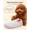 image:imageHomeTop Womens Fuzzy Curly Fur Memory Foam Loafer Slippers with Polar Fleece LiningBliss Ivory