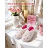 image:imageHomeTop Womens Fuzzy Curly Fur Memory Foam Loafer Slippers with Polar Fleece LiningBlushing Heart