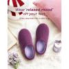 image:imageHomeTop Womens Fuzzy Curly Fur Memory Foam Loafer Slippers with Polar Fleece LiningChic Purple Lilac