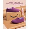image:imageHomeTop Womens Fuzzy Curly Fur Memory Foam Loafer Slippers with Polar Fleece LiningChic Purple Lilac