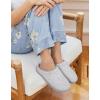 image:imageHomeTop Womens Knit Memory Foam Slippers Warm Soft House Shoes with Antislip SoleCloud Gray