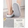 image:imageHomeTop Womens Knit Memory Foam Slippers Warm Soft House Shoes with Antislip SoleCloud Gray