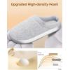 image:imageHomeTop Womens Knit Memory Foam Slippers Warm Soft House Shoes with Antislip SoleCloud Gray