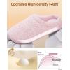 image:imageHomeTop Womens Knit Memory Foam Slippers Warm Soft House Shoes with Antislip SoleElegant Blush