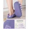 image:imageHomeTop Womens Knit Memory Foam Slippers Warm Soft House Shoes with Antislip SoleFairy Stripe Purple