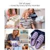 image:imageHomeTop Womens Knit Memory Foam Slippers Warm Soft House Shoes with Antislip SoleFairy Stripe Purple