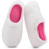 image:imageHomeTop Womens Fuzzy Curly Fur Memory Foam Loafer Slippers with Polar Fleece LiningBliss Ivory