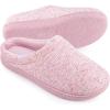image:imageHomeTop Womens Knit Memory Foam Slippers Warm Soft House Shoes with Antislip SoleElegant Blush