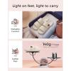 image:imageHomeTop Womens Flannel Open Toe Slippers Soft Memory Foam House Shoes for IndoorArctic White