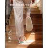 image:imageHomeTop Womens Flannel Open Toe Slippers Soft Memory Foam House Shoes for IndoorArctic White
