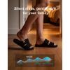 image:imageHomeTop Womens Flannel Open Toe Slippers Soft Memory Foam House Shoes for IndoorMidnight Black