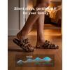 image:imageHomeTop Womens Flannel Open Toe Slippers Soft Memory Foam House Shoes for IndoorSavanna Leopard