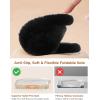 image:imageHomeTop Womens Fluffy Cross Band Slippers Soft Plush Indoor House SlidesClassic Black