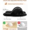 image:imageHomeTop Womens Fluffy Cross Band Slippers Soft Plush Indoor House SlidesClassic Black