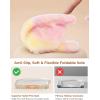 image:imageHomeTop Womens Fluffy Cross Band Slippers Soft Plush Indoor House SlidesPink Fusion Dye