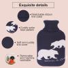 image:imageHomeTop Large 2 Liter Soft Knit Elegant Polar Bear Hot Water Bottle Cover  ONLY Cover