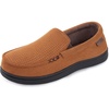 image:imageHomeTop Mens Classic Moccasin Slippers Comfy Memory Foam Indoor House ShoesEspresso Tan