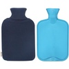 image:imageHomeTop Classic Rubber Hot Water Bottle with Cute Embroidery Knit Cover White BearNavy Blue