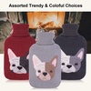 image:imageHomeTop Large 2 Liter Soft Knit Cute Bulldog Hot Water Bottle Cover  ONLY Cover 2L Black