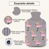 image:imageHomeTop Large 2 Liter Soft Knit Fashion Flamingo Hot Water Bottle Cover  ONLY Cover 2L Gray