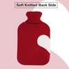 image:imageHomeTop Large 2 Liter Soft Knit Heart Pattern Hot Water Bottle Cover  ONLY Cover 2L Wine