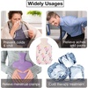 image:imageHomeTop Premium 2 Liter Classic Rubber Hot Water Bottle wChic Flamingo Knit Cover 2L Cream White