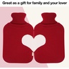 image:imageHomeTop Premium 2 Liter Classic Rubber Hot Water Bottle wChic Flamingo Knit Cover
