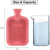 image:imageHomeTop Premium 2 Liter Classic Rubber Hot Water Bottle wChic Flamingo Knit Cover