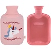 image:imageHomeTop Classic Rubber Hot Water Bottle wCute Yarn Knit Unicorn Cover 2 LiterPink