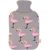 image:imageHomeTop Large 2 Liter Soft Knit Fashion Flamingo Hot Water Bottle Cover  ONLY Cover 2L Gray