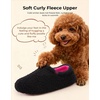 image:imageHomeTop Womens Fuzzy Curly Fur Fleece Lining Memory Foam Loafer SlippersAstral Rose