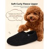 image:imageHomeTop Womens Fuzzy Curly Fur Fleece Lining Memory Foam Loafer SlippersBlack