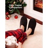image:imageHomeTop Womens Fuzzy Curly Fur Fleece Lining Memory Foam Loafer SlippersBlack