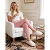 image:imageHomeTop Womens Fuzzy Curly Fur Fleece Lining Memory Foam Loafer SlippersBliss Ivory