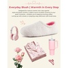 image:imageHomeTop Womens Fuzzy Curly Fur Fleece Lining Memory Foam Loafer SlippersBliss Ivory