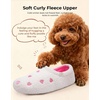 image:imageHomeTop Womens Fuzzy Curly Fur Fleece Lining Memory Foam Loafer SlippersBlushing Heart