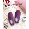 image:imageHomeTop Womens Fuzzy Curly Fur Fleece Lining Memory Foam Loafer SlippersChic Purple Lilac