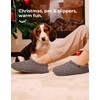 image:imageHomeTop Womens Fuzzy Curly Fur Fleece Lining Memory Foam Loafer SlippersGrey