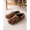 image:imageHomeTop Womens Fuzzy Curly Fur Fleece Lining Memory Foam Loafer SlippersLeopard