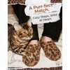 image:imageHomeTop Womens Fuzzy Curly Fur Fleece Lining Memory Foam Loafer SlippersLeopard